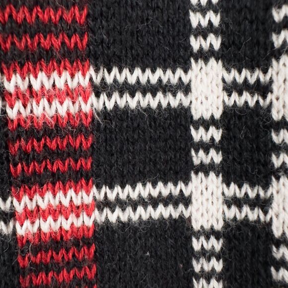 Chaps Asymmetric Zip Plaid Sweater Vest Womens 2X Cotton Knit Preppy Cabincore - Picture 13 of 15